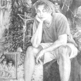 Heather Hyatt: 'Reason Sleeping Brings Forth Monsters', 2005 Pencil Drawing, Political. Artist Description:  . . . adding to Goya' s theme, extinct and endangered species, war, hunger, slavery, cloning, chemical warfare, fanaticism, addiction, death ...