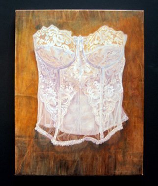 Artist: Heather Hyatt - Title: White Bustier - Medium: Oil Painting - Year: 2008