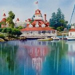 Coronado Boathouse Reflected by Mary Helmreich By Mary Helmreich