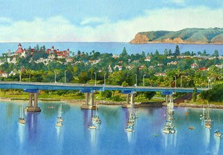 Artist: Mary Helmreich - Title: Coronado Island California by Mary Helmreich - Medium: Watercolor - Year: 2010
