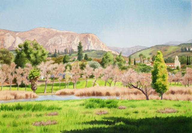 Mary Helmreich  'Lakeside California By Mary Helmreich', created in 2008, Original Printmaking Giclee.