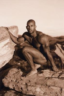 Henning Von Berg: 'PRIDE', 2001 Silver Gelatin Photograph, nudes. Artist Description: Model: William/ Hollywood,Location: Agua Dulce Canyon/ California.Special Limited Edition,original photo print on high quality paper, numbered and signed by the artist....
