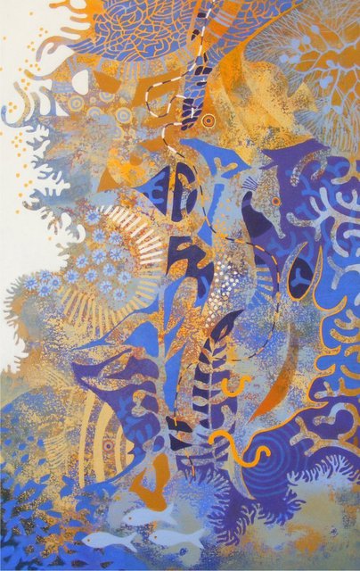 Artist Hilary Pollock. 'The Reef Downunder C' Artwork Image, Created in 2010, Original Digital Print. #art #artist