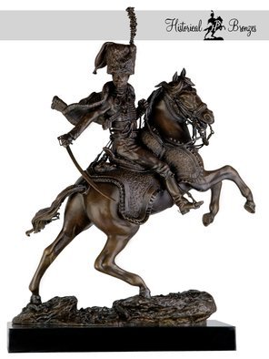 Fernando  Andrea: 'Officier de Chasseur a Cheval de la Garde Imperial', 2014 Bronze Sculpture, History.  i? 1/2Officier de Chasseurs i? 1/2 Cheval de la Garde Impi? 1/2rial Chargeant, 1812 Lieutenant Alexandre Dieudonni? 1/2i? 1/2BY FERNANDO ANDREASCALE 16 BRONZE SCULPTURELIMITED EDITION 20 copiesCERTIFICATE OF AUTHENTICITY INCLUDEDWax Stamp and signature of the sculptorHISTORYThi? 1/2odore Gi? 1/2ricault 1791- 1824 surely needs no further introduction to readers familiar with the history...
