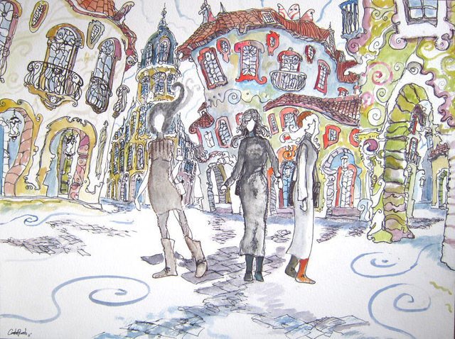 Carlos Pardo  'Lost In Labyrinth', created in 2011, Original Drawing Pastel.