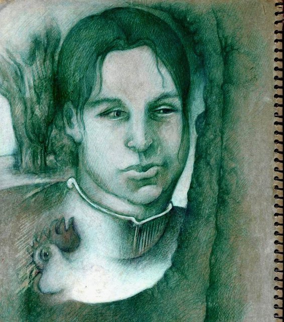 Artist Waldemar A. S. Buczynski. 'Woman With A Chook' Artwork Image, Created in 2006, Original Other. #art #artist