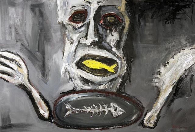Artist Maciej Hoffman. 'Appetite' Artwork Image, Created in 2008, Original Painting Oil. #art #artist
