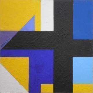 Hannes  Hofstetter: 'cross delft i', 2015 Other Painting, Religious. 46,5 x 46,5 x 2,5 cm...