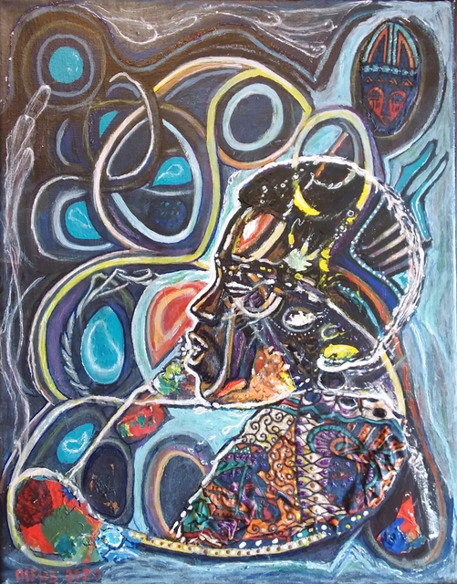 Artist Hampton Olfus. 'Astral Musical Flow' Artwork Image, Created in 2020, Original Painting Other. #art #artist