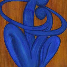 Sharon Dickerson: 'Love Is Blue', 2007 Acrylic Painting, Abstract Figurative. Artist Description:  How love feels sometimes, even when you' re with someone. 20. 0 ...