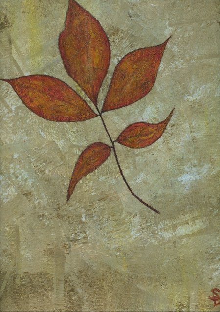 Artist Sharon Dickerson. 'Still Leaf' Artwork Image, Created in 2008, Original Painting Acrylic. #art #artist