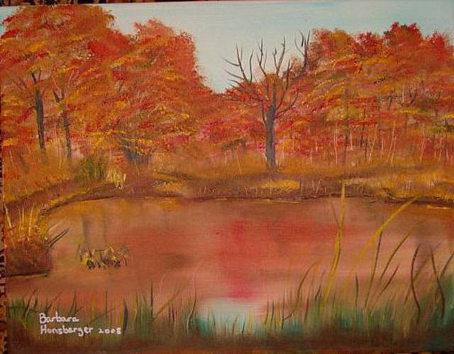 Artist Barbara Honsberger. 'Autumn' Artwork Image, Created in 2008, Original Painting Oil. #art #artist