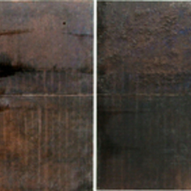 Hope Brooks: 'Nocturn Series V', 1993 Mixed Media, Abstract Landscape. Artist Description:  This painting is part of the Nocturn Series and is comprised of four panels each 3'X 3' making the overall size of the work 12' in length and 3' in height.  This is appropriate for the subject which is the horizon at sunset just before nightfall when ...