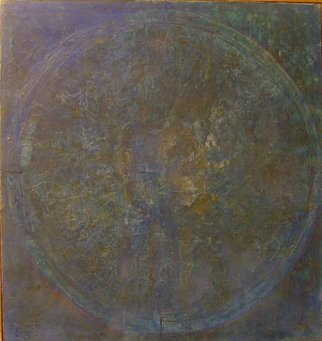 Hope Brooks: 'Rose Window', 1982 Mixed Media, Abstract.  Rose Window 1 is one of four ecclesiastical windows that form part of the Window Series completed in Baltimore.  Gouache, modeling paste, on canvas. ...