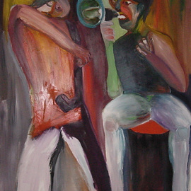 Mert Ulcay: 'Calling', 2004 Oil Painting, Figurative. 