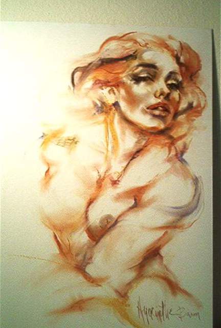 Artist Hyacinthe Kuller-Baron. 'Femaledrawing' Artwork Image, Created in 2002, Original Painting Acrylic. #art #artist