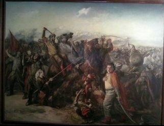 Artist: Said Ibrahimov - Title: the battle of chaldiran - Medium: Oil Painting - Year: 2003