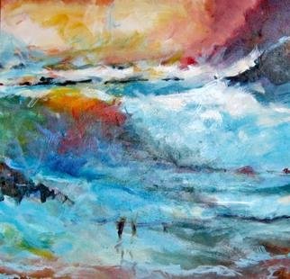 Al Shaikh Aldaw: 'colourful waves', 2010 Acrylic Painting, Seascape.     acrylic on canvas    ...