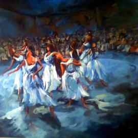 Al Shaikh Aldaw: 'dancers', 2017 Acrylic Painting, Dance. 