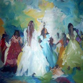 Al Shaikh Aldaw: 'dancing girls', 2011 Acrylic Painting, Dance. Artist Description:           acrylic on canvas          ...
