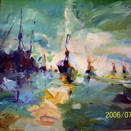 Al Shaikh Aldaw: 'seascape', 2010 Acrylic Painting, Seascape. Artist Description:    acrylic on canvas   ...