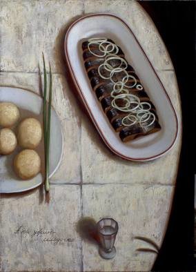 Artist: Stanislav Ilin - Title: dinner - Medium: Oil Painting - Year: 2011