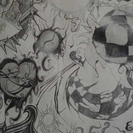 Eve Co: 'Ignorance is Death', 2006 Pencil Drawing, Abstract. Artist Description: Ignorance Is Death24 