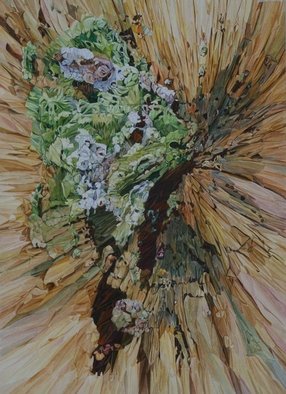Imelda Feraille: 'forest spirit i', 2018 Watercolor, Abstract. Nature, secret figures, forest, spirits...
