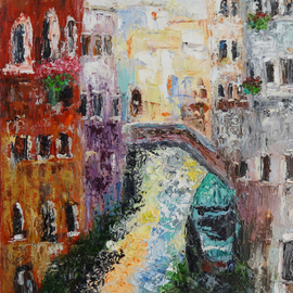 venice italy oil painting By Indrani Ghosh