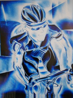Jade Richards: 'blue rider', 2012 Graphic Design, Sports. 