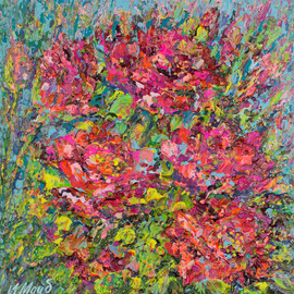 Irina Maiboroda: 'bouquet for colombina', 2018 Mixed Media, Impressionism. Artist Description: flowers, bouquet, roses, floral,  natural, impressionism,  mixed media...