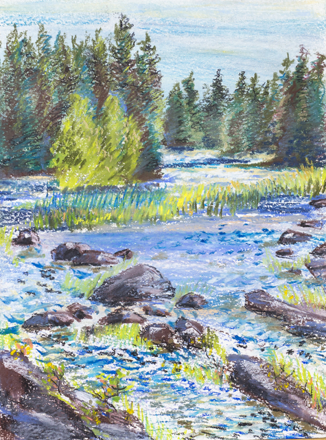 Artist Irina Maiboroda. 'River Rapids' Artwork Image, Created in 2015, Original Woodworking. #art #artist