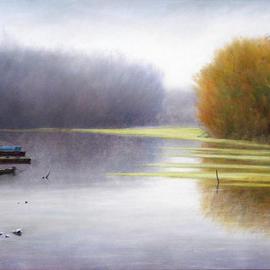 Ivan Grozdanovski: 'landscape', 2013 Pastel, Landscape. Artist Description:    bosut      ...