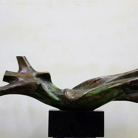 Alexander Iv Ivanov: 'flying torso', 2015 Bronze Sculpture, Abstract Figurative. Artist Description: bronze, sculpture, creativity, art, torso...