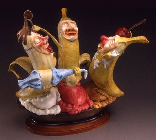 Jack Hill: 'Bananas', 2005 Bronze Sculpture, Fantasy.  The full title of this piece is Who s The Top Banana Now? ...