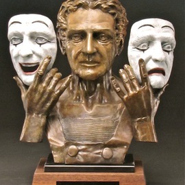 Jack Hill Artwork The Mask Maker, 2012 Bronze Sculpture, Portrait