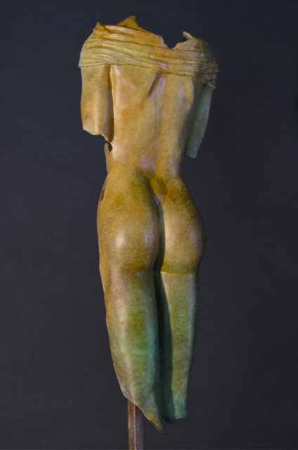 Artist Jack Hill. 'Female Torso Back' Artwork Image, Created in 2015, Original Sculpture Bronze. #art #artist