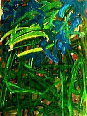 Peter Jalesh: 'corn field', 2001 Acrylic Painting, Abstract. Acrilyn Painting on cardboard ...