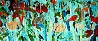 Peter Jalesh: 'meadow', 2017 Acrylic Painting, Abstract Landscape. The painting was done on a meadow by abstracting the tulips...