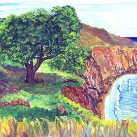 James Parker: 'Ocean Oak', 2003 Acrylic Painting, Seascape. Artist Description: Oak inspired by Northern California coast scene...