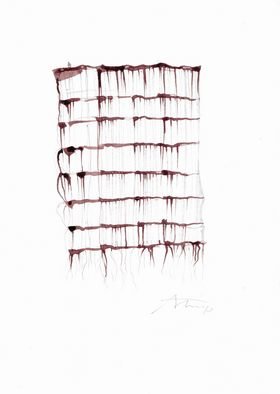 Jan Strup: 'Waterfall', 2001 Other Drawing, Abstract. 