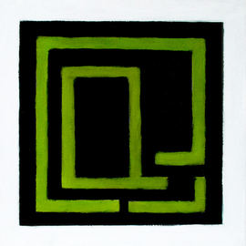 Jan-thomas Olund: 'single maze green', 2017 Oil Painting, Minimalism. Artist Description: Single maze green oil on canvas. ...