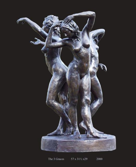 Bruce Naigles  'Three Graces', created in 2000, Original Sculpture Ceramic.