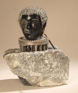 Artist: Jane Jaskevich - Title: Warrior - Medium: Stone Sculpture - Year: 2008