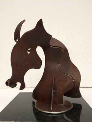 Artist: Francisco Javier Astorga Ruiz Del Hoyo. - Title: head of a horse - Medium: Steel Sculpture - Year: 2019
