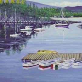 Janet Glatz: 'sorrento maine', 2020 Oil Painting, Seascape. Artist Description: Painted on linen canvas, this work is part of my Art of Acadia Portfolio. Sorrento is a sleepy little town just North of Mt. Desert Island  otherwise known as Acadia . ...