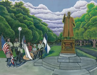 Jay Braden: 'MLK staute on UT campus', 2010 Other Painting, Inspirational. Depiction of the Martin Luther King, Jr.  statue on the University of Texas at Austin campus. ...