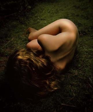 Jonathan Charles: 'Eve sleeping', 2003 Color Photograph, Visionary. From a series on humanity and nature idealised as Eve perfectly at home in an unspoiled environment. Here she sleeps in a forest clearing with no need for protection as she is in harmony with the elements.Supplied as a signed numbered pigment print on archival matte paper with expected ...