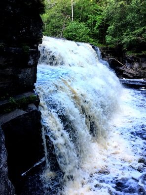 Jeanette Locher: 'canyon falls baraga mi', 2020 Color Photograph, Beauty. just one of many pretty falls in the UP of MI...