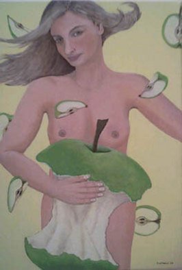 Jeanne Witkam: 'De verlaiding', 2006 Acrylic Painting, Fantasy. 